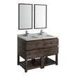small toilet and sink unit Fresca Acacia Wood