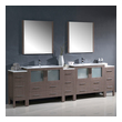 72 vanity cabinet Fresca Gray Oak Modern