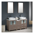 wood bathroom countertops ideas Fresca Gray Oak Modern