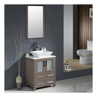 50 inch double sink vanity Fresca Gray Oak Modern