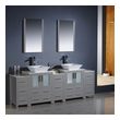 bathroom vanity 72 inch double sink Fresca Gray