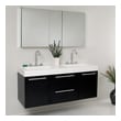 Bathroom Vanities Fresca Senza Black Vanity Ensembles FVN8013BW 818234010524 Double Sink Vanities 50-70 Modern Black Complete Vanity Sets 25 