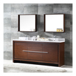 70 inch double sink vanity top Fresca Wenge Brown Modern