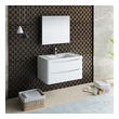 small bathroom vanity with storage Fresca Glossy White