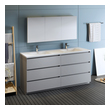 small bathroom vanity with drawers Fresca Gray