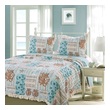 white bedroom comforter Greenland Home Fashions Quilt Set Seafoam