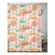linen look shower curtain Greenland Home Fashions Bath Peach