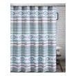 white shower curtain bathroom Greenland Home Fashions Bath Turquoise