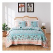 5 piece queen comforter set Greenland Home Fashions Quilt Set Turquoise