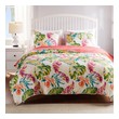 cute white twin comforter Greenland Home Fashions Quilt Set Coral