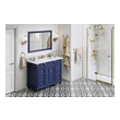 Bathroom Vanities Hardware Resources 2nd Gen Douglas Vanities MDF Hale Blue VKITDOU48BLWCR 840002560504 Vanity Single Sink Vanities 40-50 Blue Cabinets Only 25 