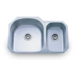18 gauge steel sink Hardware Resources Stainless Double Bowl Sinks Stainless Steel