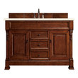 double vanity with storage tower James Martin Vanity Warm Cherry Transitional