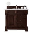 rustic vanity unit with sink James Martin Vanity Burnished Mahogany Transitional