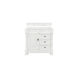 rustic bathroom vanity with sink James Martin Cabinet Bright White Transitional