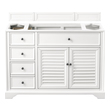 James Martin Bathroom Vanities, Single Sink Vanities, 40-50, Traditional, White, Optional Top, Bright White, Transitional, Yellow Poplar, Plywood Panels, Cabinet, 840108917189, 238-104-V48-BW