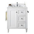 antique sink cabinet James Martin Vanity Bright White Traditional