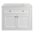 72 inch double sink vanity with top James Martin Vanity Glossy White Modern Farmhouse, Transitional