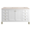 60 inch vanity cabinet only James Martin Vanity Glossy White Modern Farmhouse, Transitional
