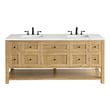double vanity with storage tower James Martin Vanity Light Natural Oak Modern Farmhouse, Transitional