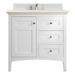 rustic vanity cabinet James Martin Cabinet Bright White Transitional