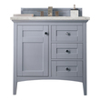Bathroom Vanities James Martin Palisades Yellow Poplar Plywood Panels Silver Gray Silver Gray 527-V36-SL-3CAR 846871059019 Vanity Single Sink Vanities 30-40 Transitional Gray With Top and Sink 