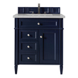 Bathroom Vanities James Martin Brittany Yellow Poplar Plywood Panels Victory Blue Victory Blue 650-V30-VBL-3ESR 840108919695 Vanity Single Sink Vanities Under 30 Transitional Blue With Top and Sink 