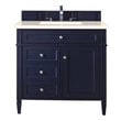Bathroom Vanities James Martin Brittany Yellow Poplar Plywood Panels Victory Blue Victory Blue 650-V36-VBL-3EMR 840108919442 Vanity Single Sink Vanities 30-40 Transitional Blue With Top and Sink 