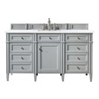 Bathroom Vanities James Martin Brittany Yellow Poplar Plywood Panels Urban Gray Urban Gray 650-V60S-UGR-3AF 846871044596 Vanity Single Sink Vanities 50-70 Transitional Gray With Top and Sink 