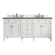 all in one bathroom vanity James Martin Vanity Bright White Transitional