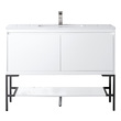 vanity and storage cabinet set James Martin Vanity Glossy White Transitional