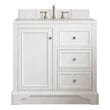 bathroom sink cabinet 30 inch James Martin Vanity Bright White Modern