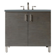 wooden vanity unit with basin James Martin Vanity Silver Oak Contemporary/Modern, Transitional