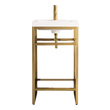 vanity tower for countertop James Martin Console Radiant Gold Modern
