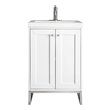 bathroom counter cabinet James Martin Vanity Glossy White Transitional