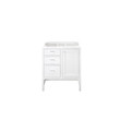 bathroom vanity set James Martin Cabinet Glossy White Traditional, Transitional