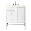 antique looking vanity James Martin Vanity Glossy White Traditional, Transitional