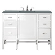 small bathroom vanity with drawers James Martin Vanity Glossy White Traditional, Transitional