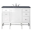 double vanity with storage tower James Martin Vanity Glossy White Traditional, Transitional