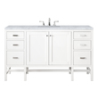 bathroom small vanity with sink James Martin Vanity Glossy White Traditional, Transitional