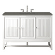 small vanity unit without basin James Martin Vanity Glossy White Traditional