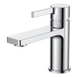 polished chrome single hole bathroom faucet KubeBath Chrome