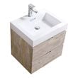 Bathroom Vanities KubeBath Bliss Nature Wood BSL24-NW 0707568645055 Under 30 Modern Wall Mount Vanities With Top and Sink 25 