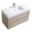 Bathroom Vanities KubeBath Bliss Nature Wood BSL40-NW 0707568645086 30-40 Modern Wall Mount Vanities With Top and Sink 25 