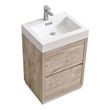 Bathroom Vanities KubeBath Bliss Nature Wood FMB24-NW 0707568645581 Under 30 Modern With Top and Sink 25 