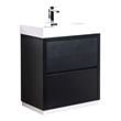 Bathroom Vanities KubeBath Bliss Black FMB30-BK 0707568640432 Under 30 Modern Black With Top and Sink 25 