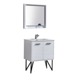 Bathroom Vanities KubeBath Bosco Gloss White KB30GW 0707568644522 Under 30 Modern White With Top and Sink 25 