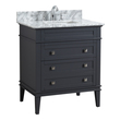 cheap vanity with sink Modetti Charcoal Gray Transitional