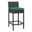 tall kitchen stools with backs Modway Furniture Bar and Dining Bar Chairs and Stools Espresso Green