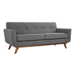 cream couch with chaise Modway Furniture Sofas and Armchairs Expectation Gray